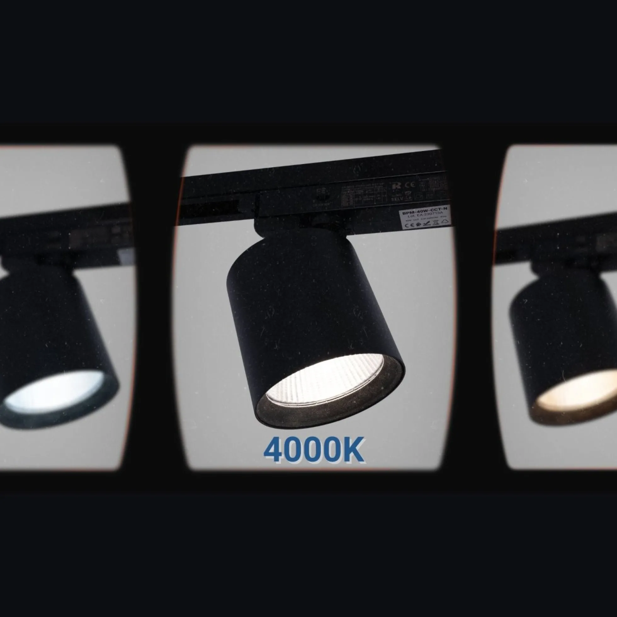 Proyector LED para carril monofásico CCT - 40W - CRI 90