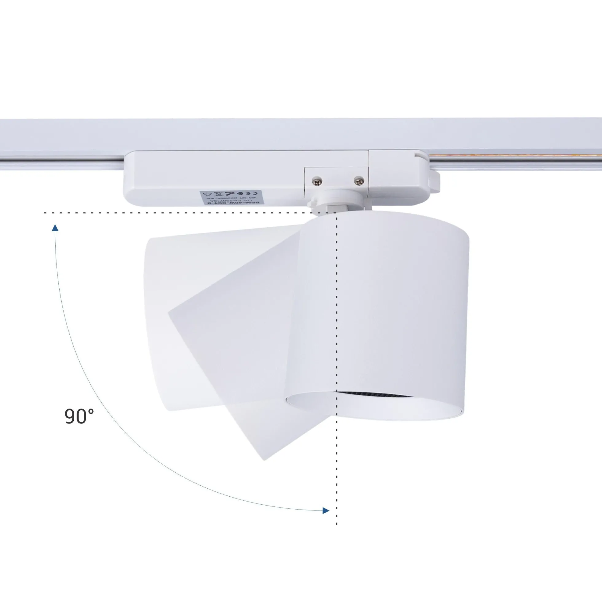 Proyector LED para carril monofásico CCT - 40W - CRI 90