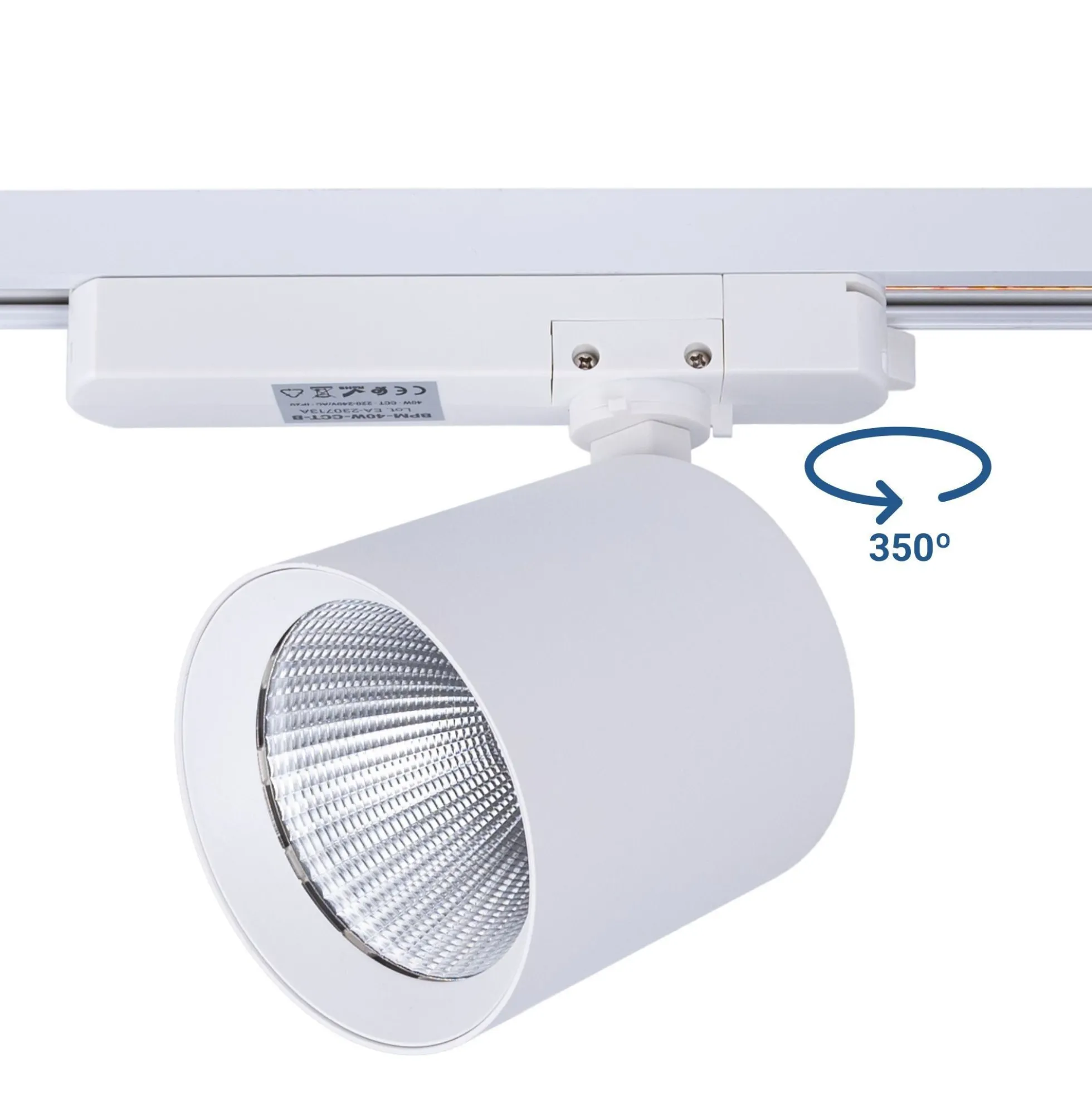 Proyector LED para carril monofásico CCT - 40W - CRI 90