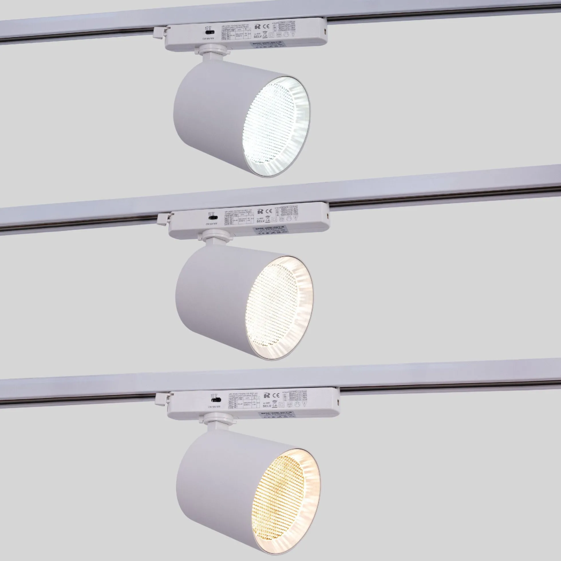 Proyector LED para carril monofásico CCT - 40W - CRI 90