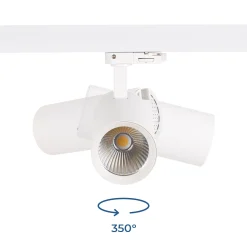 Proyector LED para carril trifásico 20W - CCT - CRI90 - 1900 lm
