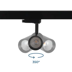Proyector LED para carril trifásico - 10W - CCT - CRI90 - 860 lm
