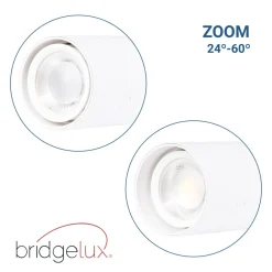 Proyector LED para carril trifásico - Potencia ajustable + ZOOM: 25W/30W/35W - CCT