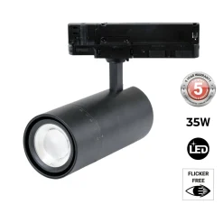 Proyector LED para carril trifásico - Potencia ajustable + ZOOM: 25W/30W/35W - CCT