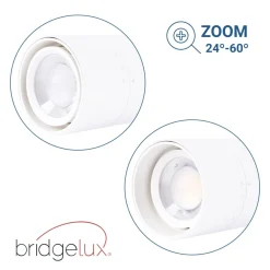 Proyector LED para carril trifásico - Potencia ajustable + ZOOM: 15W/20W/25W - CCT