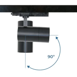 Proyector LED para carril trifásico - Potencia ajustable + ZOOM: 15W/20W/25W - CCT