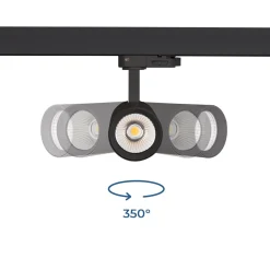 Proyector LED para carril trifásico 15W - CCT - CRI90 - 1350 lm