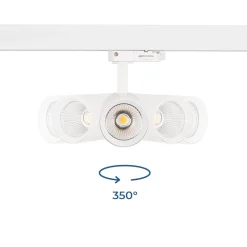 Proyector LED para carril trifásico 15W - CCT - CRI90 - 1350 lm