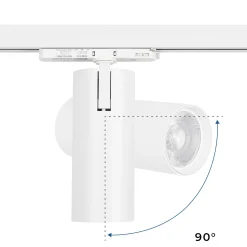 Proyector LED para carril trifásico - Potencia ajustable: 30W/ 34W/ 38W - CCT - CRI 90
