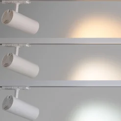 Proyector LED para carril trifásico - Potencia ajustable: 30W/ 34W/ 38W - CCT - CRI 90