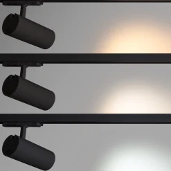 Proyector LED para carril trifásico - Potencia ajustable: 30W/ 34W/ 38W - CCT - CRI 90