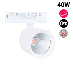 Proyector LED para carril trifásico 40W - Carnicerías - Driver Philips Xitanium
