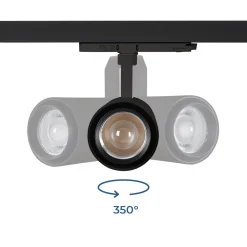 Proyector LED para carril trifásico 35W CCT - ZOOM 20º- 60º - CRI 90