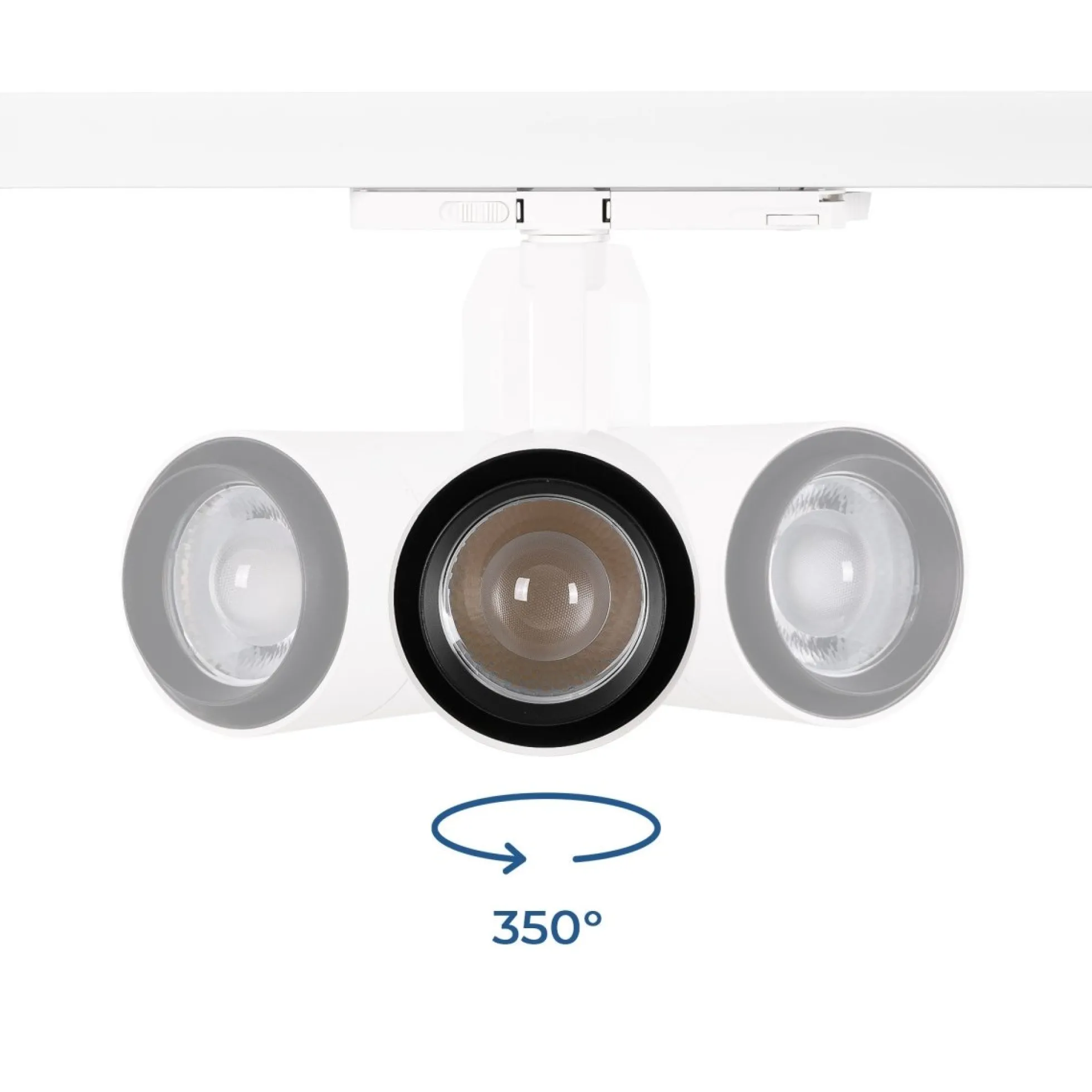 Proyector LED para carril trifásico 35W CCT - ZOOM 20º- 60º - CRI 90