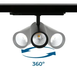 Proyector LED para carril trifásico 20W - DALI - CCT - CRI90 - Chip OSRAM
