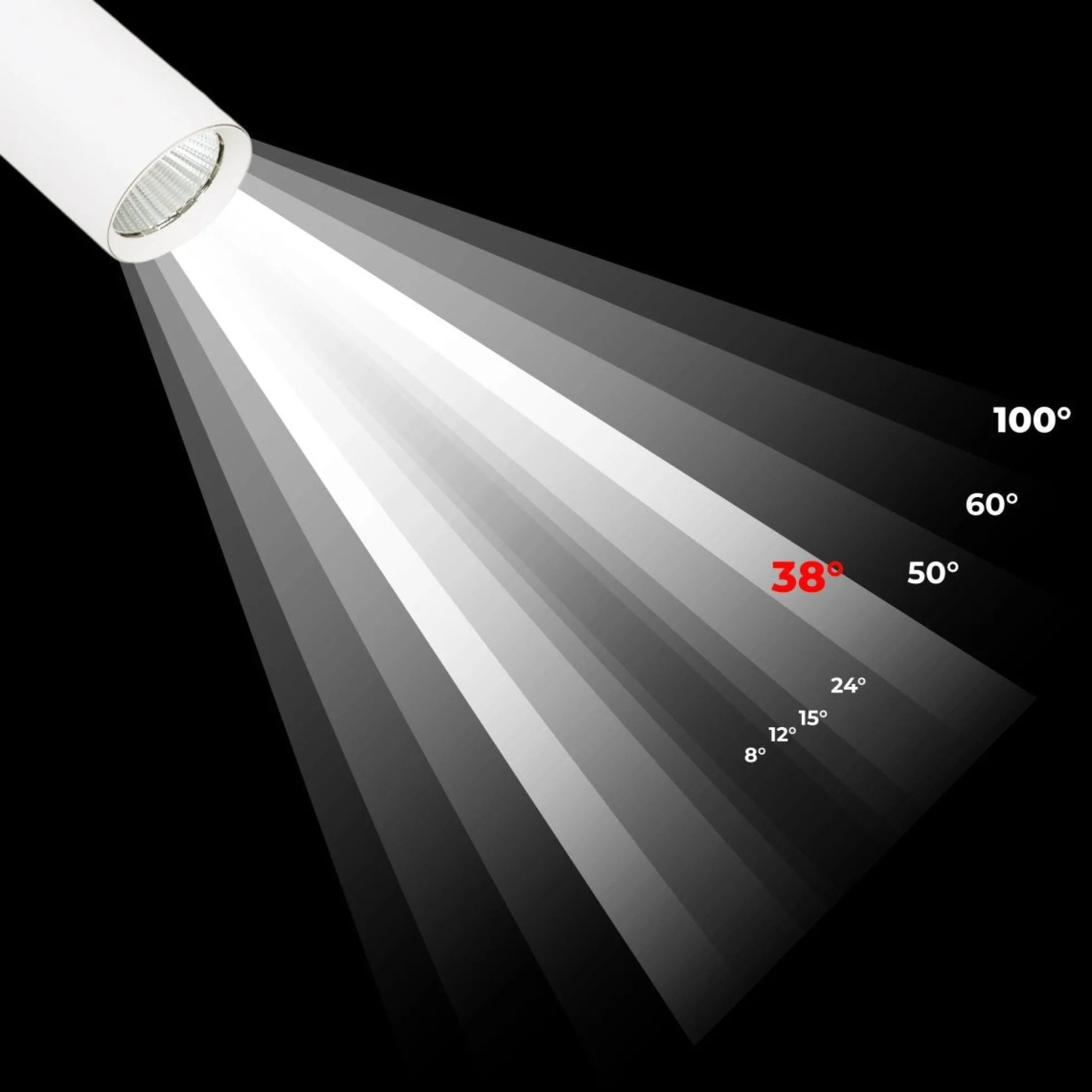 Proyector LED para carril trifásico 20W - DALI - CCT - CRI90 - Chip OSRAM