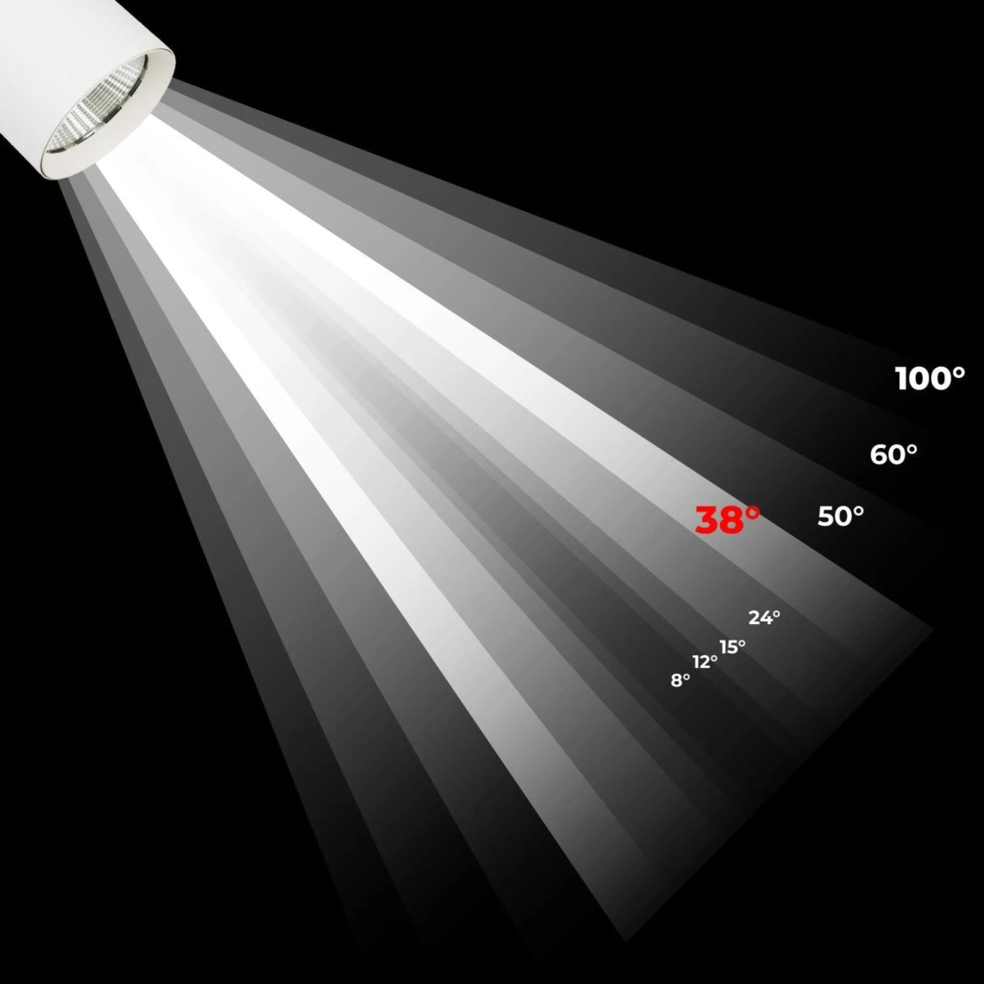 Proyector LED para carril trifásico 36W - DALI - CCT - CRI90 - Chip OSRAM