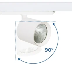 Proyector LED para carril trifásico 36W - DALI - CCT - CRI90 - Chip OSRAM