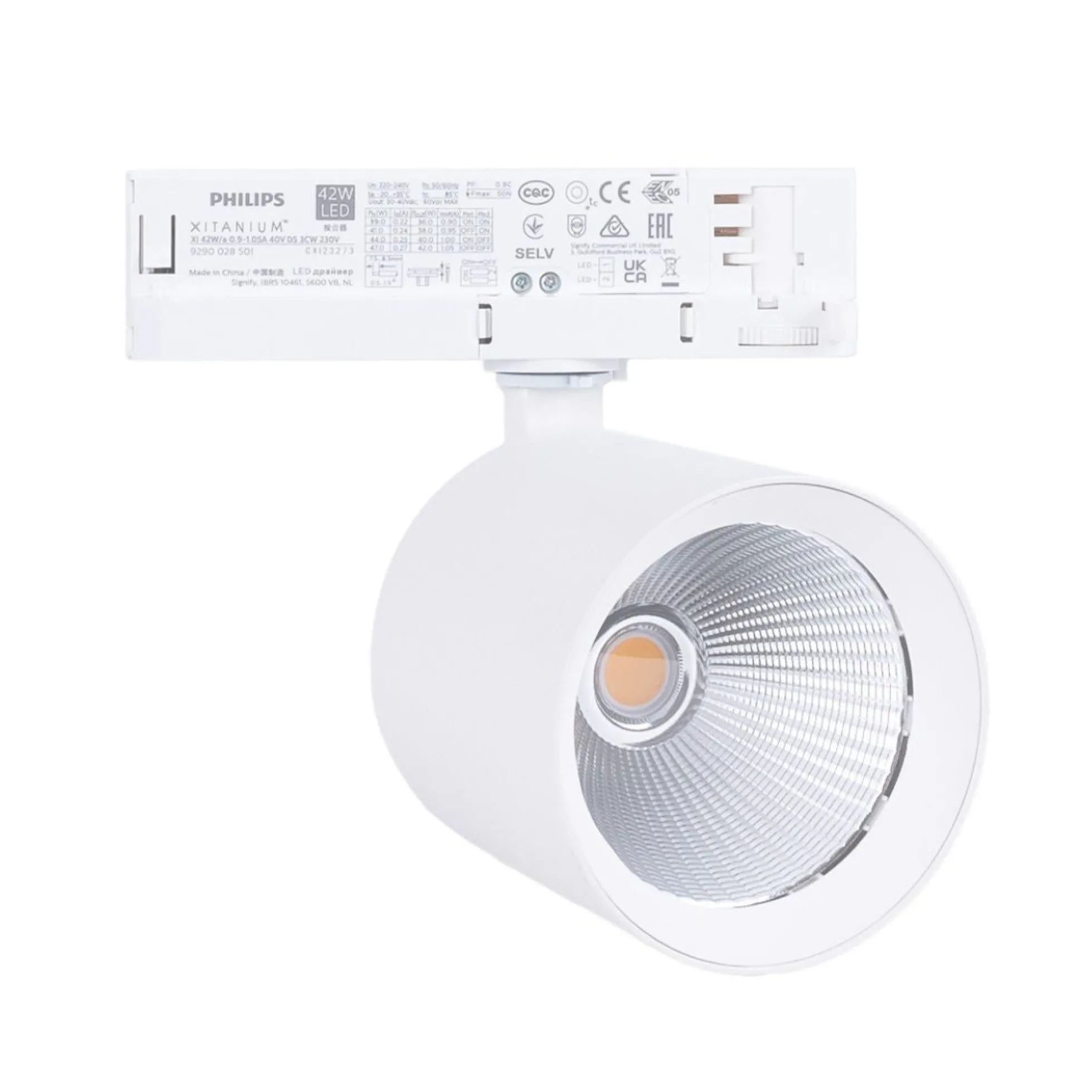 Proyector LED para carril trifásico 40W - Pescados y Mariscos - Driver Philips Xitanium