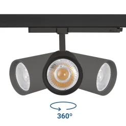 Proyector LED para carril trifásico 36W - CCT - TRIAC regulable - CRI90 - 3300 lm
