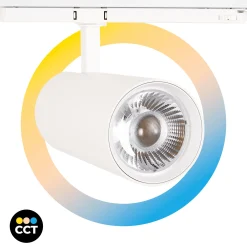 Proyector LED para carril trifásico 36W - CCT - TRIAC regulable - CRI90 - 3300 lm