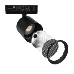 Proyector LED para carril trifásico 4000K - 40W - CRI 95 - Driver Philips Xitanium