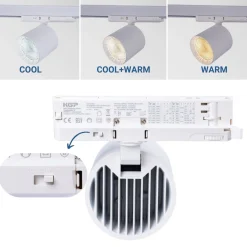Proyector LED para carril trifásico CCT 40W - CRI 90 - Driver KGP