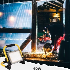 Proyector LED portátil de trabajo 60W - IP65 - 6000K