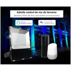Proyector LED RGB+CCT - 50W - 4200lm - control por RF y WiFi - IP65