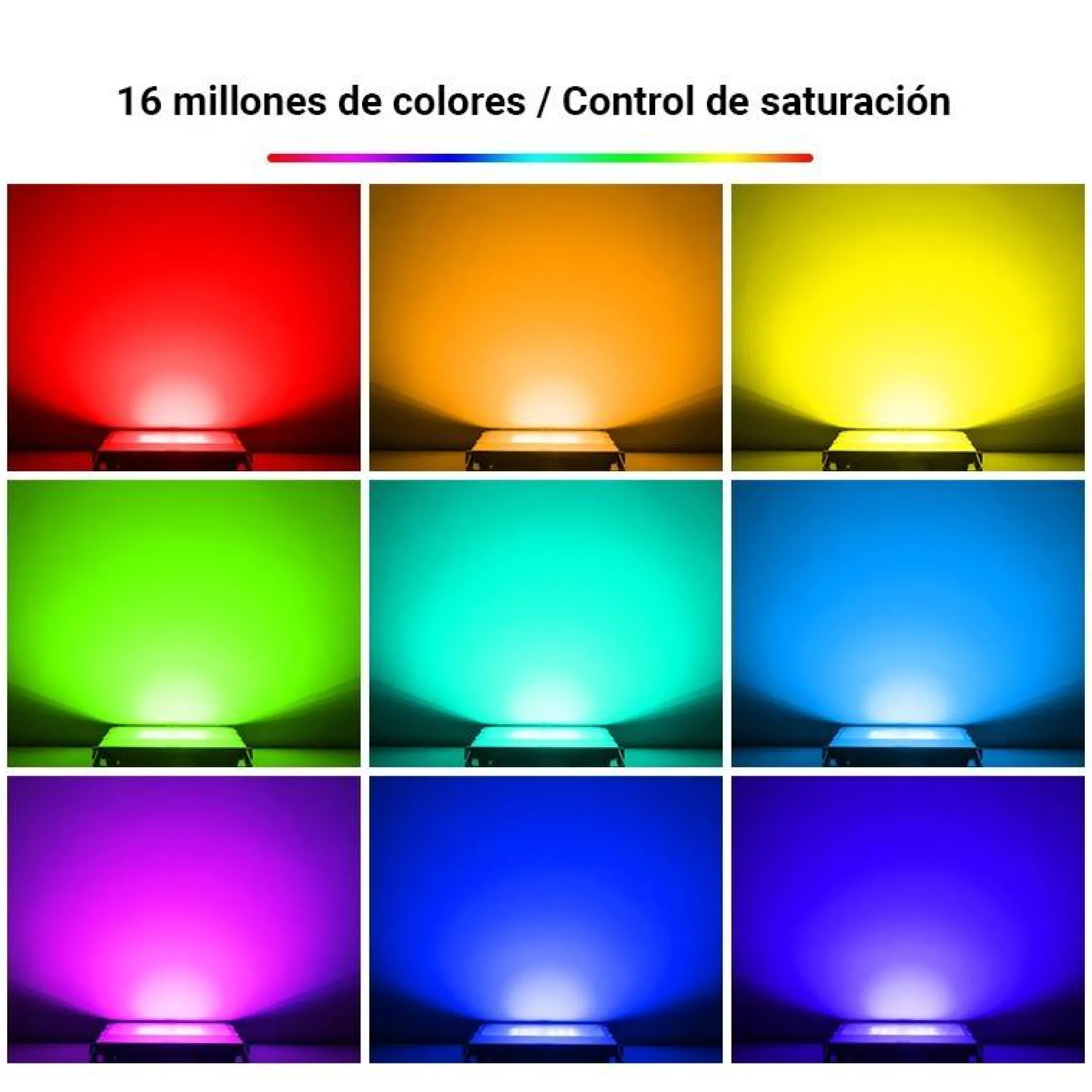 Proyector LED RGB+CCT - 50W - 4200lm - control por RF y WiFi - IP65