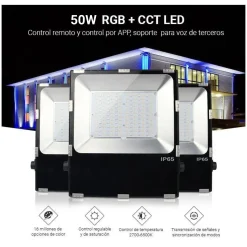 Proyector LED RGB+CCT - 50W - 4200lm - control por RF y WiFi - IP65