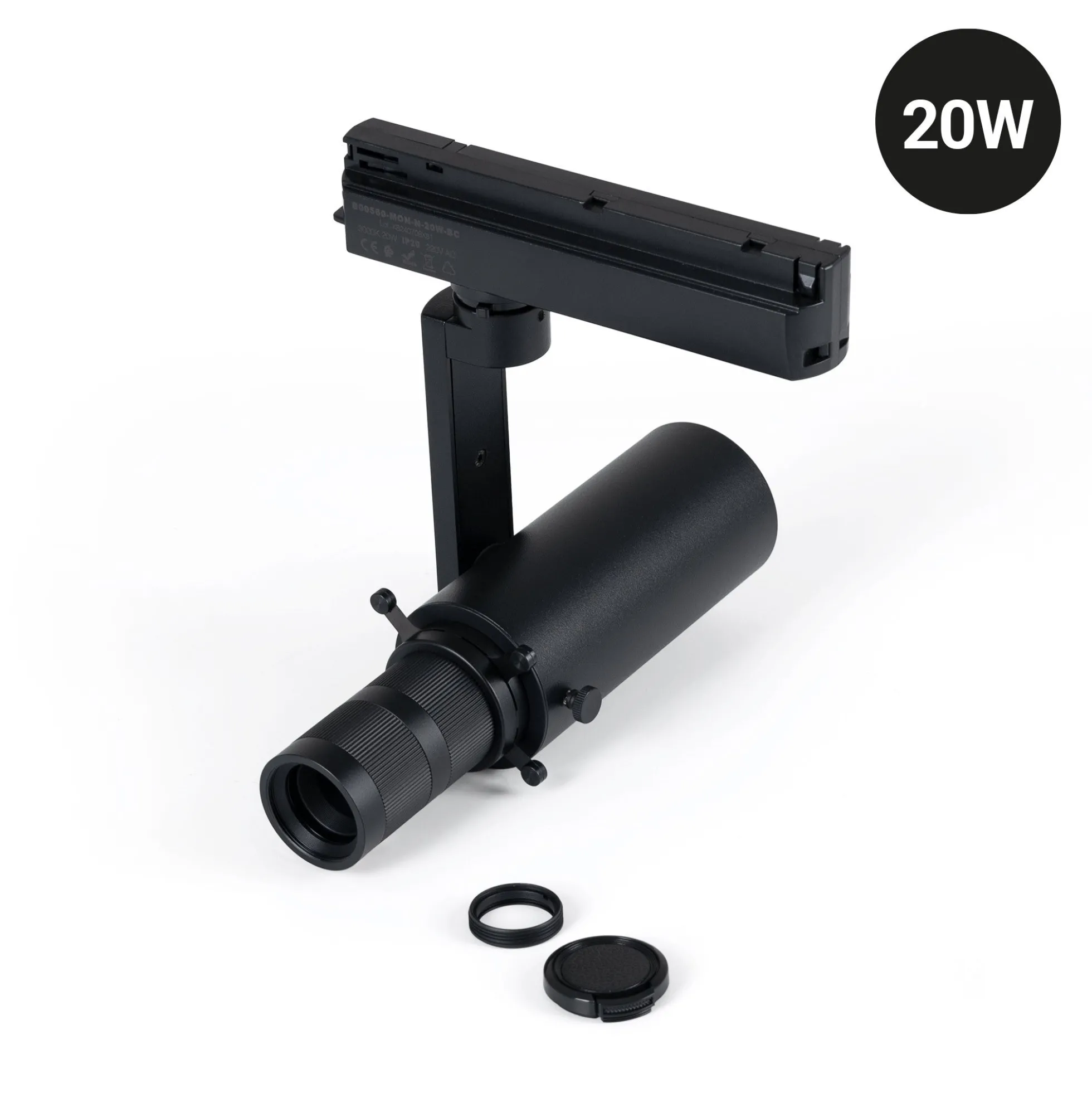 Proyector shapeable para carril monofásico - 20W - 20º-35