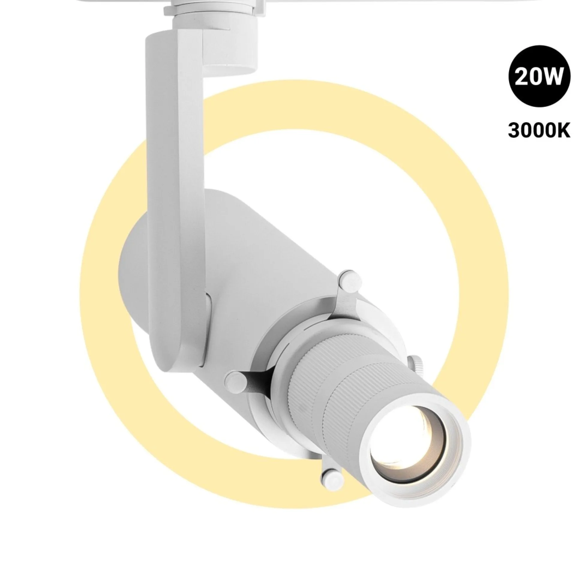 Proyector shapeable para carril monofásico - 20W - 20º-35
