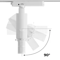 Proyector shapeable para carril monofásico - 20W - 20º-35