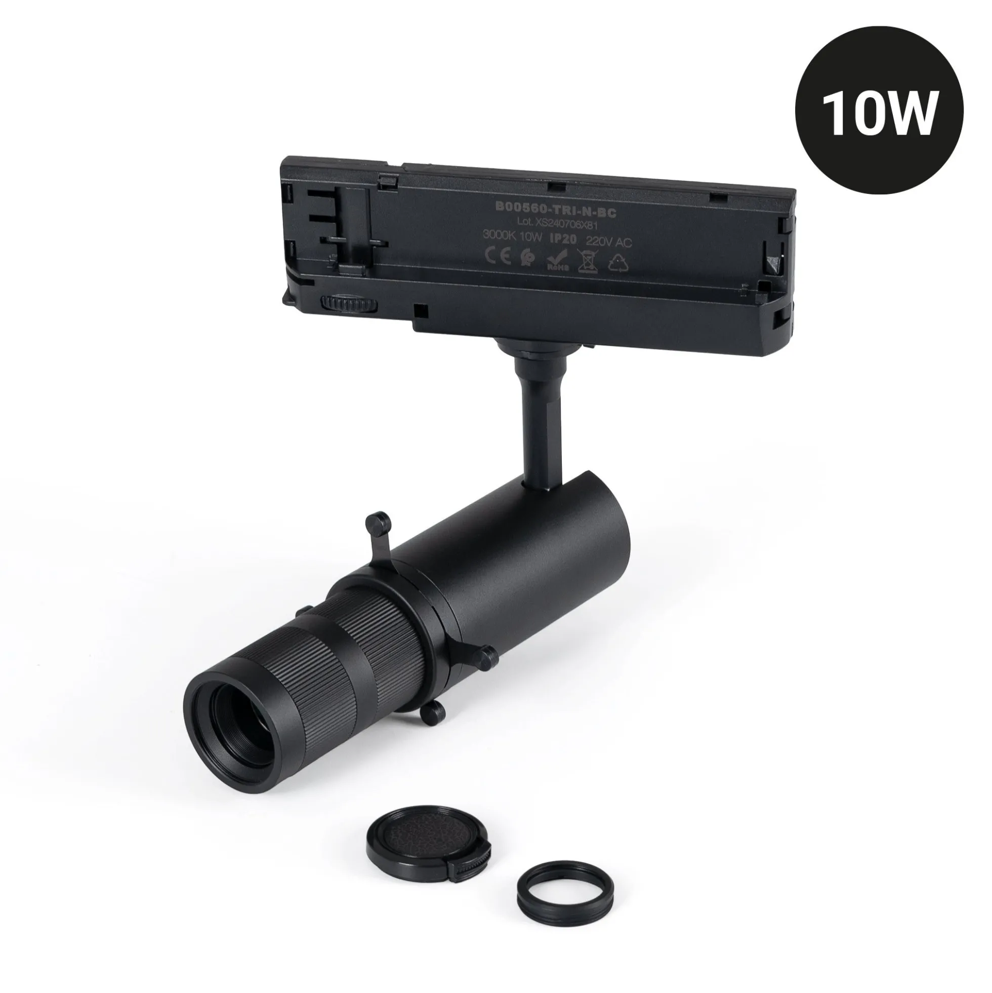 Proyector shapeable para carril trifásico - 10W - 20º-35
