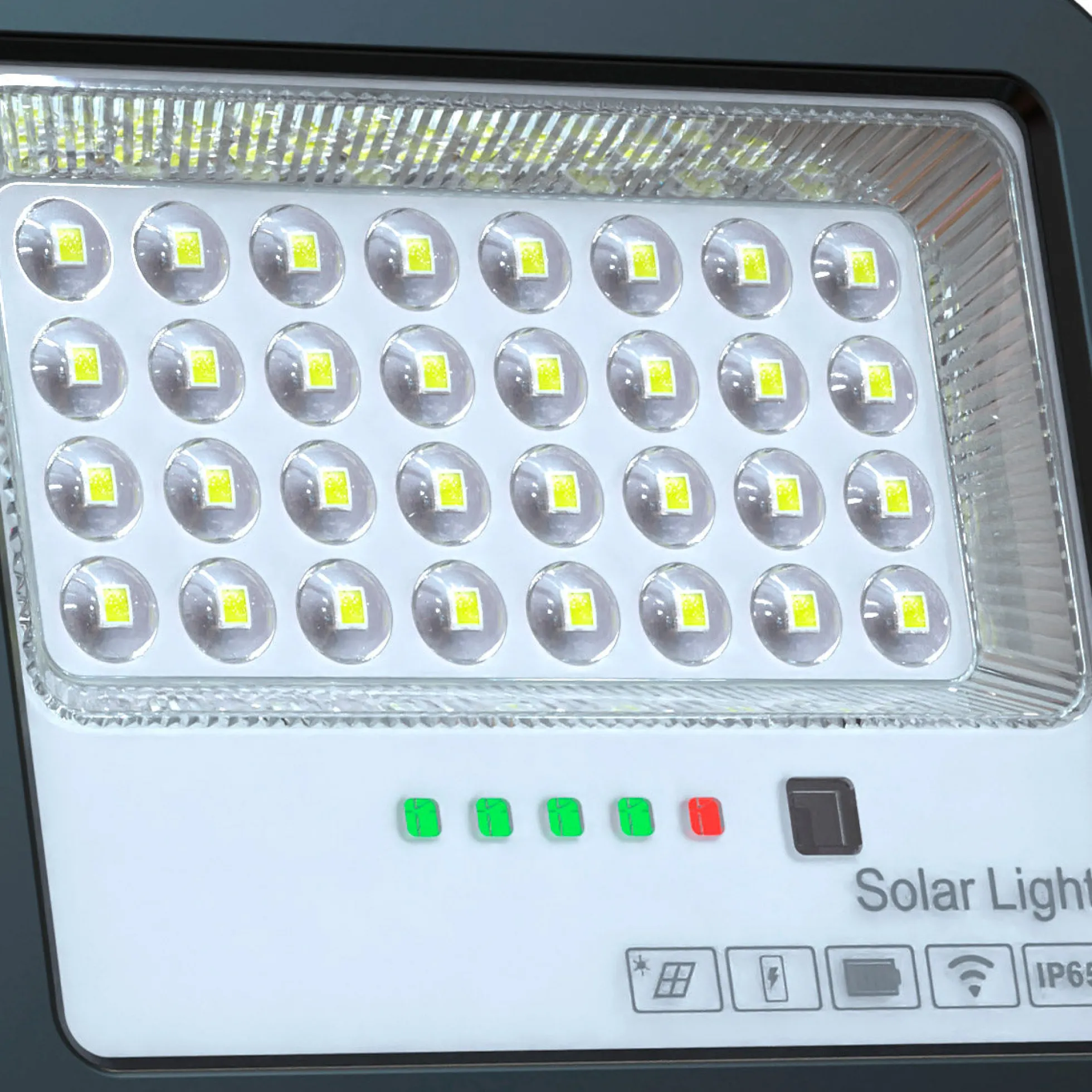 Proyector solar con panel y mando a distancia - 40W - 6500K - IP65