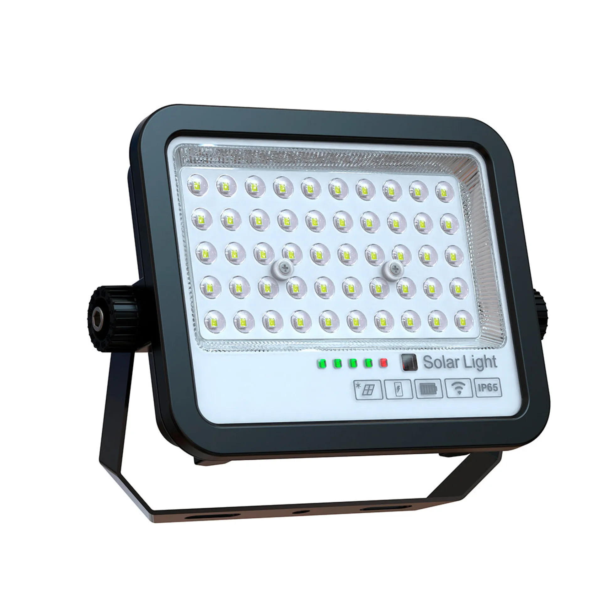 Proyector solar con panel y mando a distancia - 50W - 6500K - IP65