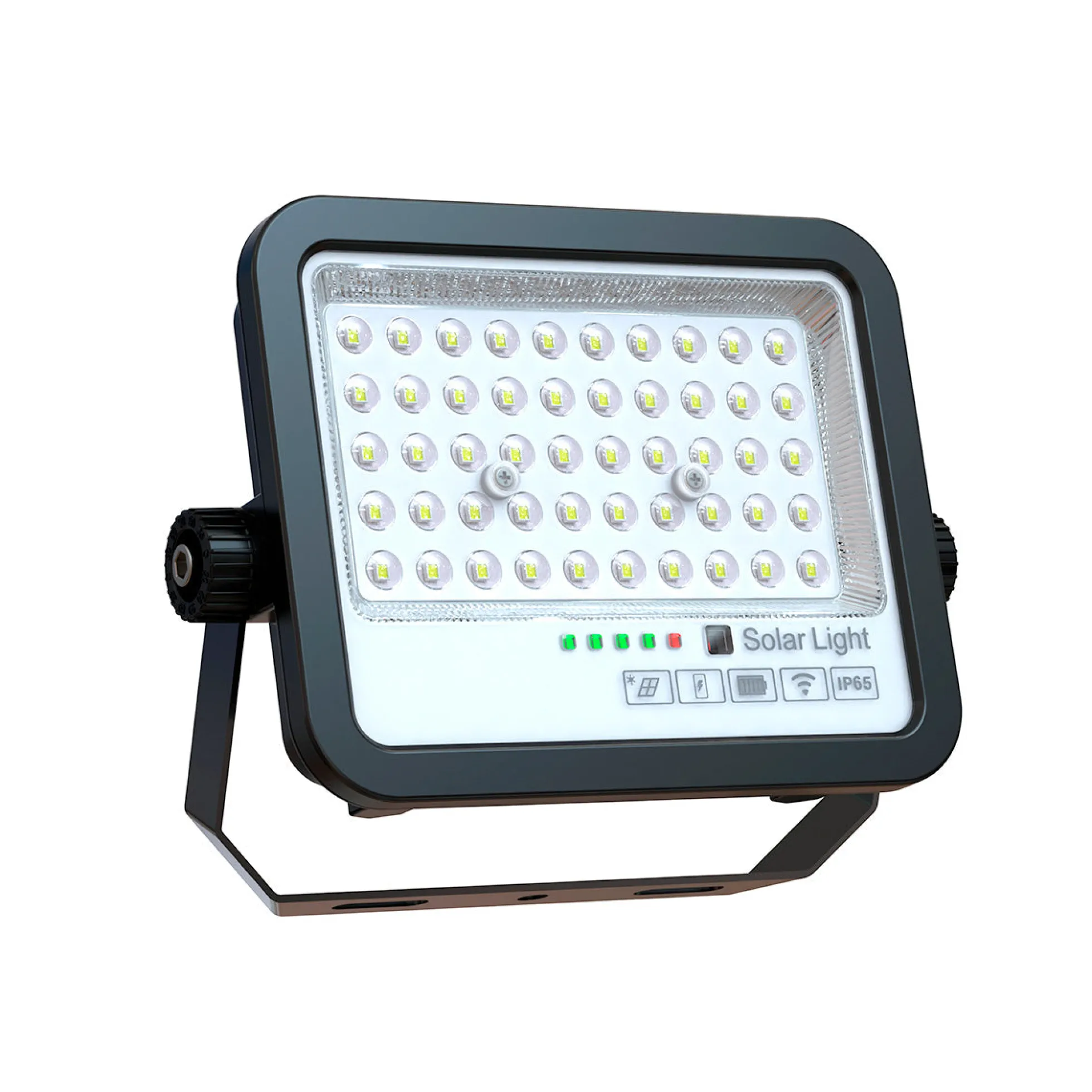 Proyector solar con panel y mando a distancia - 100W - Medium - 6500K - IP65