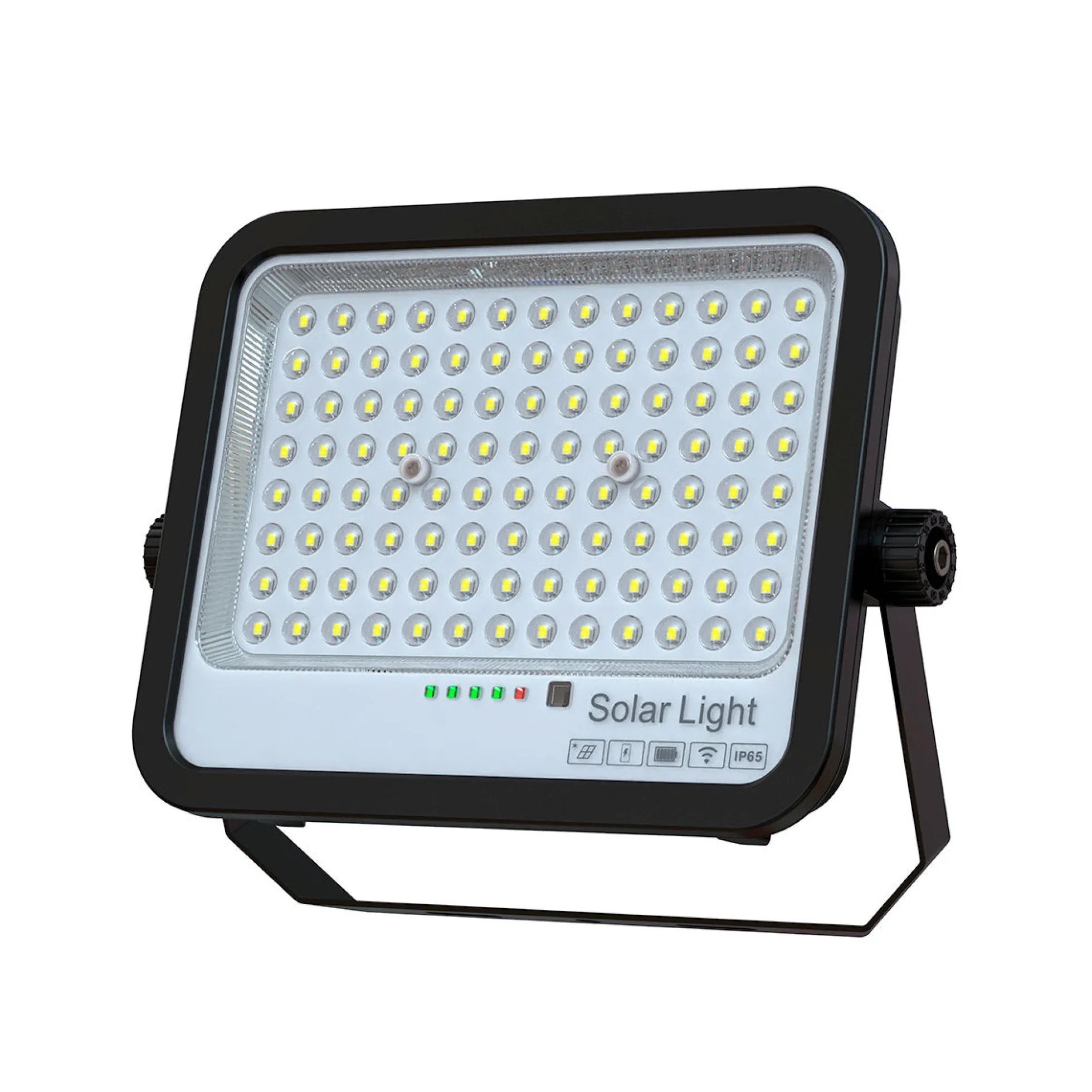Proyector solar con panel y mando a distancia - 100W - Large - 6500K - IP65
