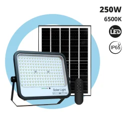 Proyector solar con panel y mando a distancia - 250W - 6500K - IP65