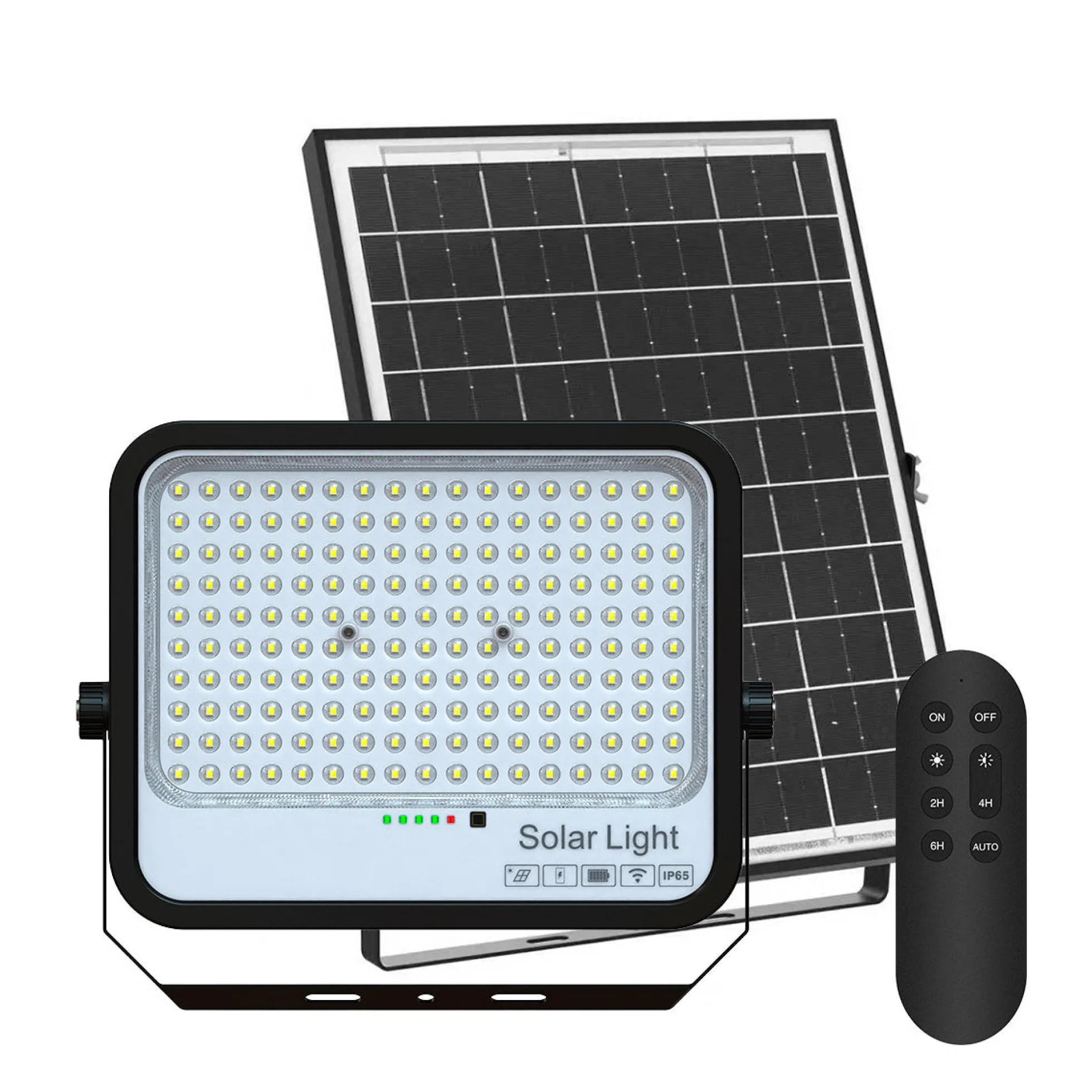 Proyector solar con panel y mando a distancia - 300W - 6500K - IP65