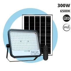 Proyector solar con panel y mando a distancia - 300W - 6500K - IP65