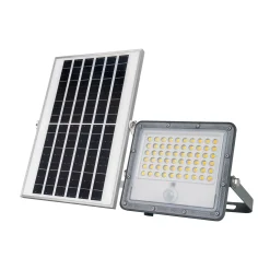Proyector solar de seguridad 12W - Sensor PIR y mando a distancia - 4000K - IP65