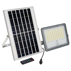 Proyector solar de seguridad 12W - Sensor PIR y mando a distancia - 4000K - IP65