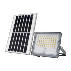 Proyector solar de seguridad 32W - Sensor PIR y mando a distancia - 4000K - IP65