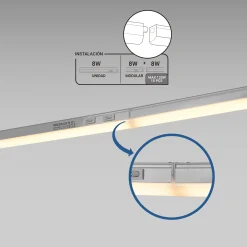 Regleta LED bajo mueble T5 - 8W - CCT - 60 cm - Opal