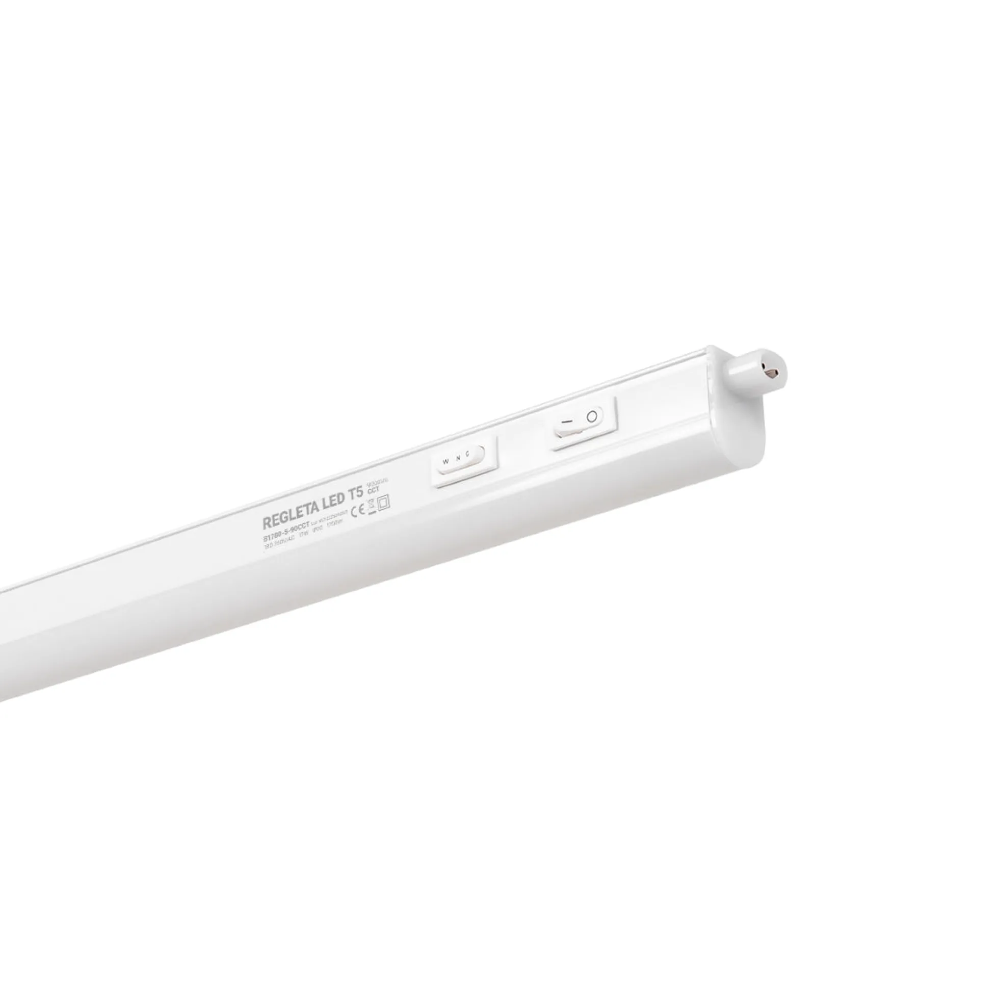 Regleta LED bajo mueble T5 12W CCT 90 cm | Luz blanca ajustable + interruptor