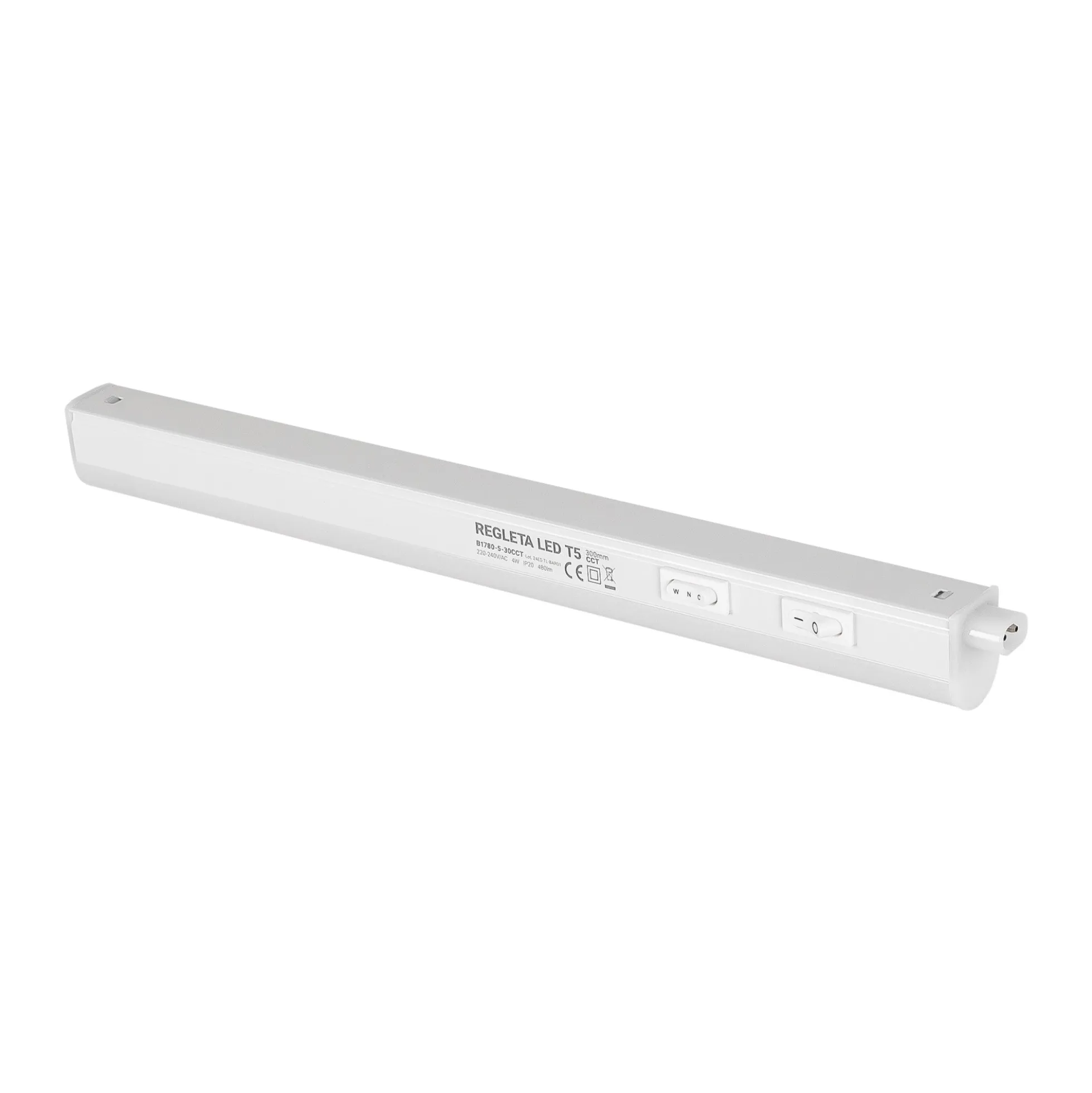 Regleta LED bajo mueble T5 - 4W - CCT - 30 cm - Opal