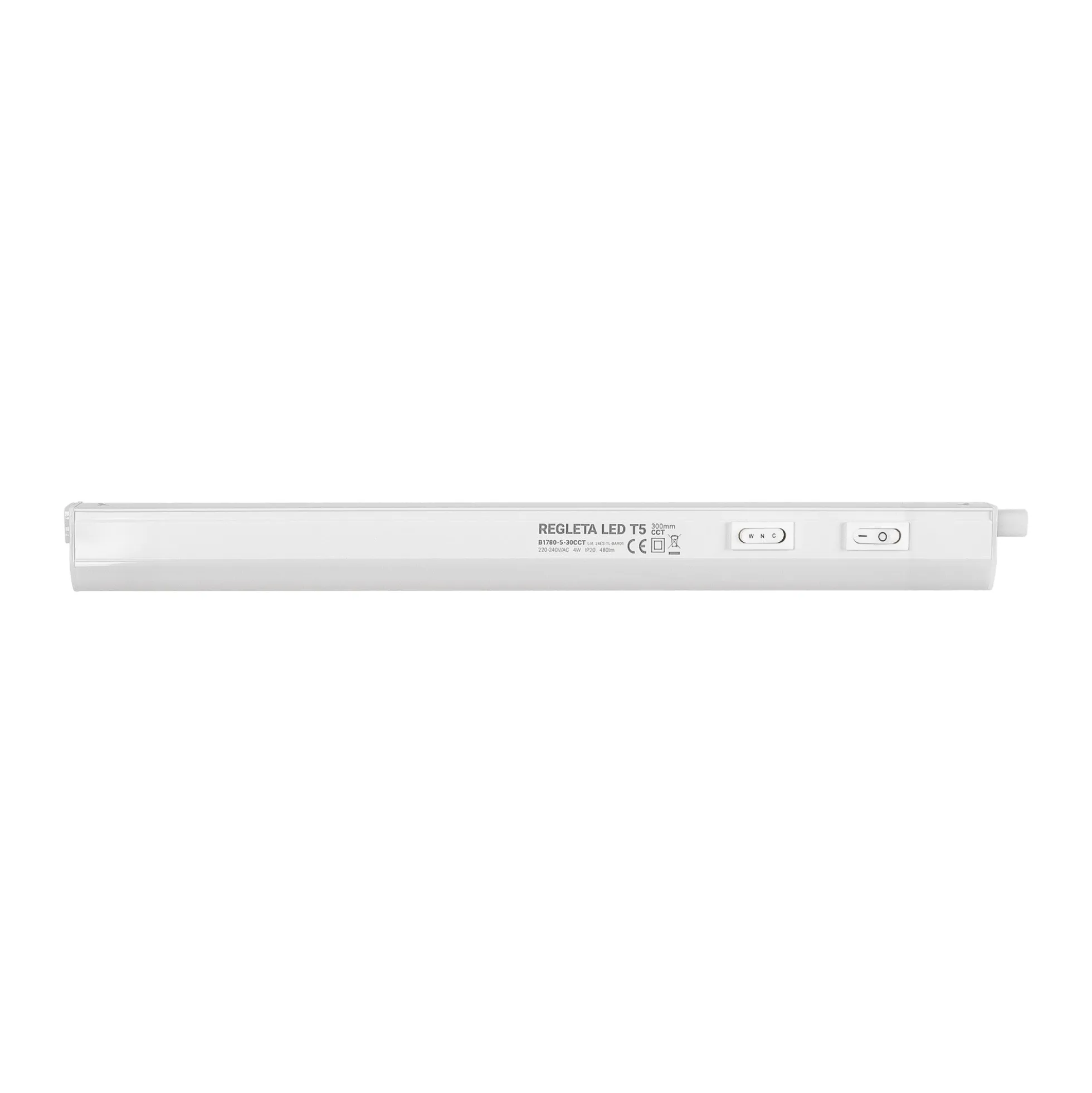 Regleta LED bajo mueble T5 - 4W - CCT - 30 cm - Opal