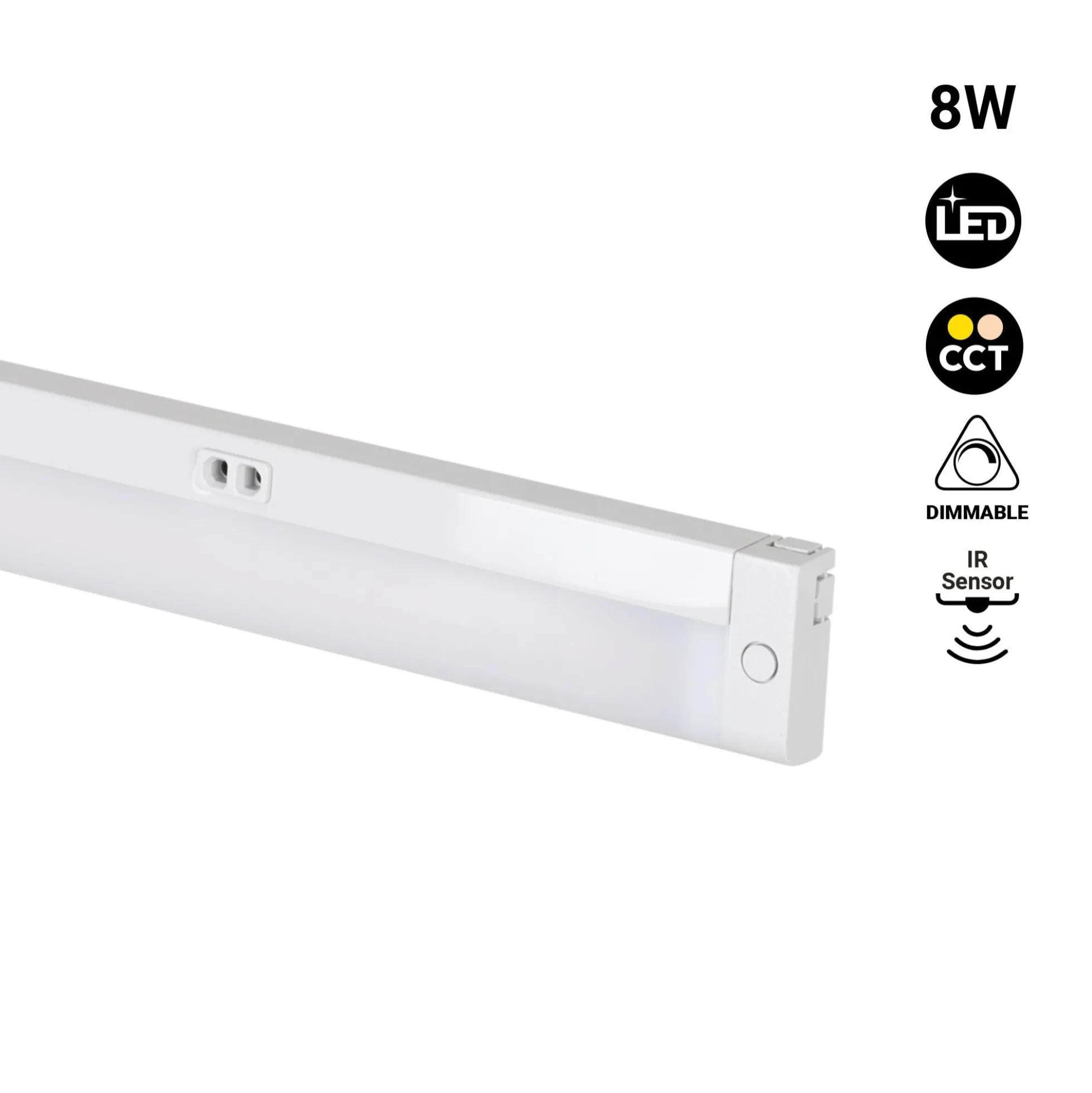 Regleta LED bajo mueble 8W - CCT - Con sensor - 60cm